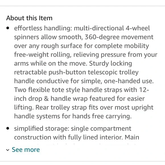 Like new Aimee kestenberg Florence 16” Twill 4-Wheel Underseat carry on - Picture 10 of 16